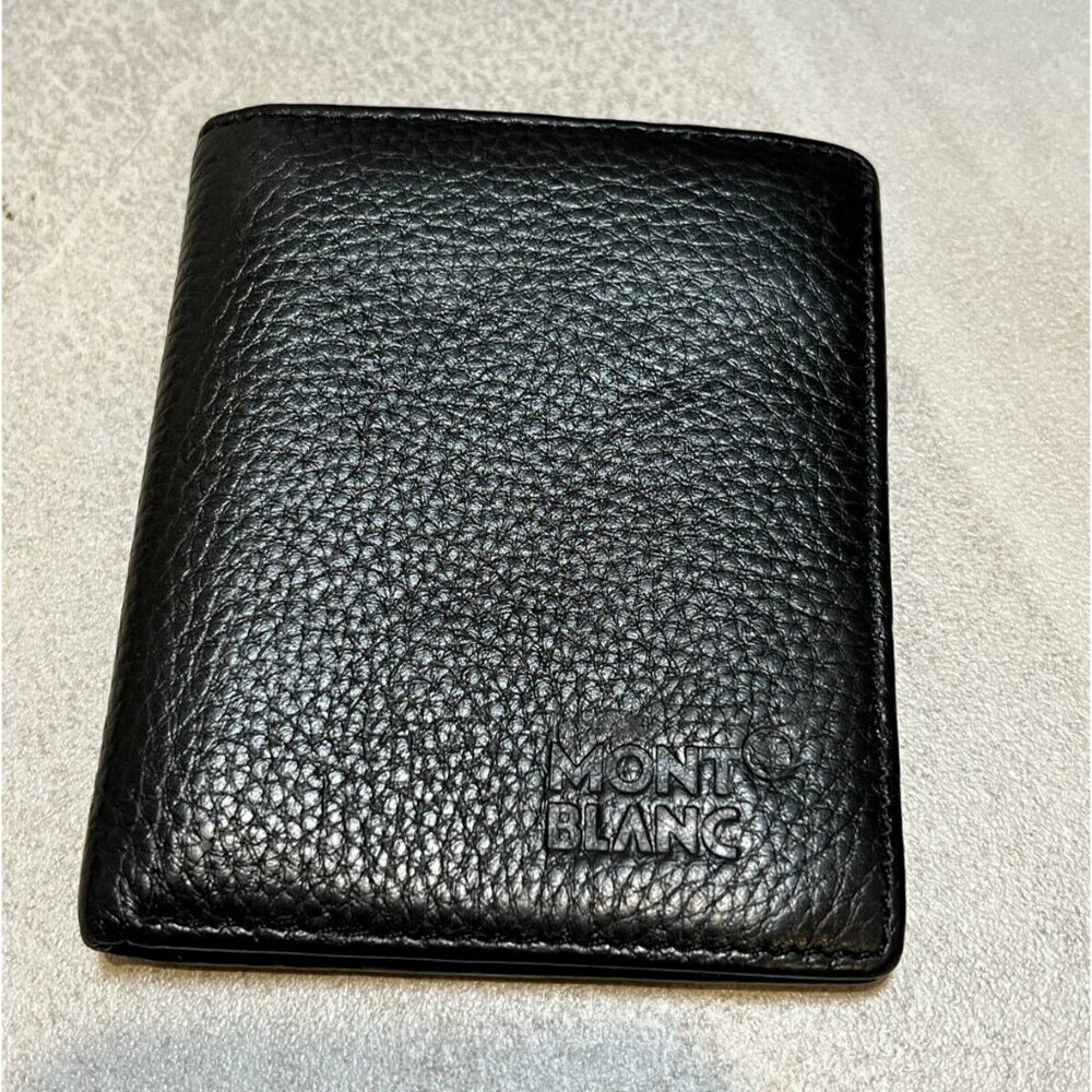 MONTBLANC Black Leather Pebbled Grain Wallet